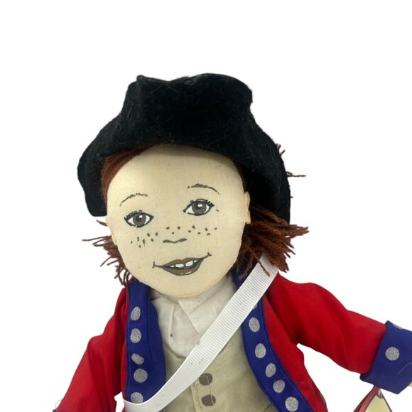 Vtg 1998 MerryMakers Colonial Williamsburg William Cloth Doll 12" Toy Has Tags - Picture 2 of 9